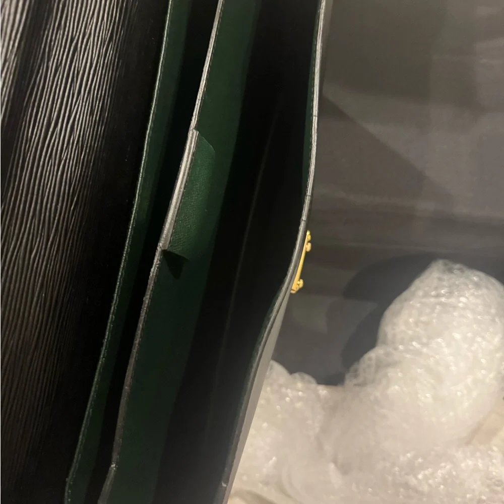 Louis Vuitton Black Leather Briefcase